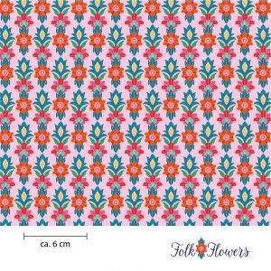 Folk Flowers Stoffdesign Meterware – wunderfitzig design