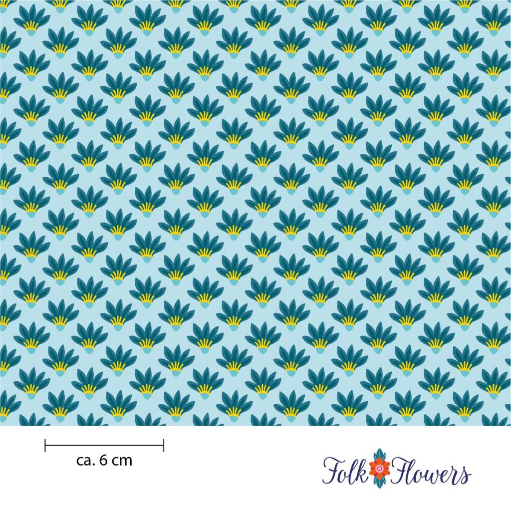 Folk Flowers Stoffdesign Meterware – wunderfitzig design