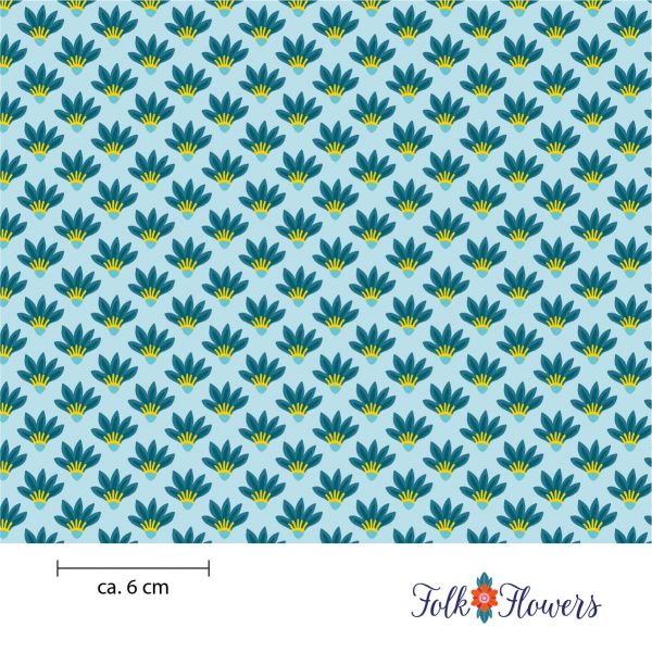 Folk Flowers Stoffdesign Meterware – wunderfitzig design