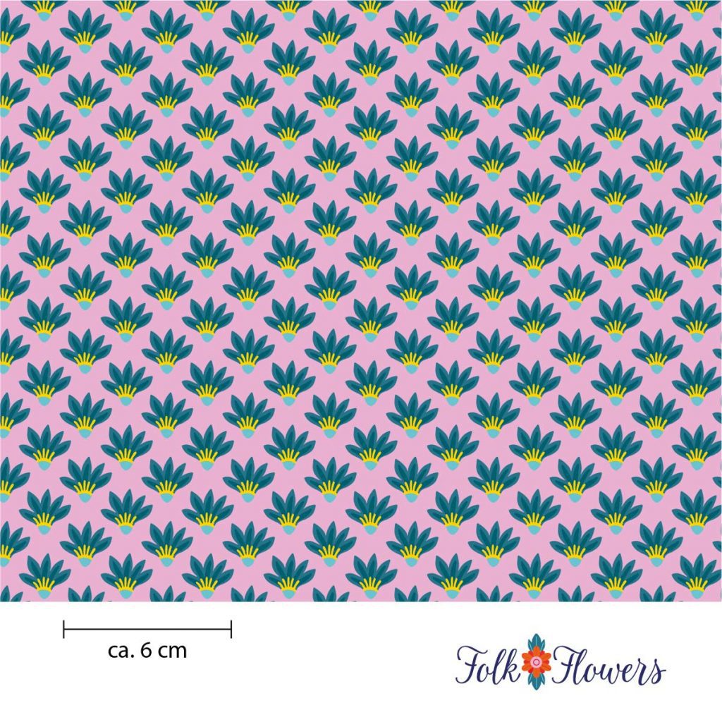 Folk Flowers Stoffdesign Meterware – wunderfitzig design