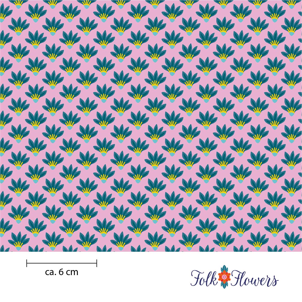 Folk Flowers Stoffdesign Meterware – wunderfitzig design