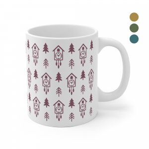 Schwarzwald Tasse | Uhrenmuster