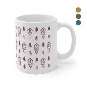 Schwarzwald Tasse | Uhrenmuster