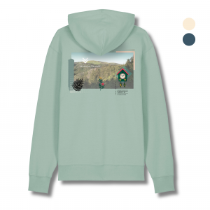 Schwarzwald Bio Hoodie | Uhr Collage