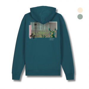 Schwarzwald Bio Hoodie | Hirsch Collage