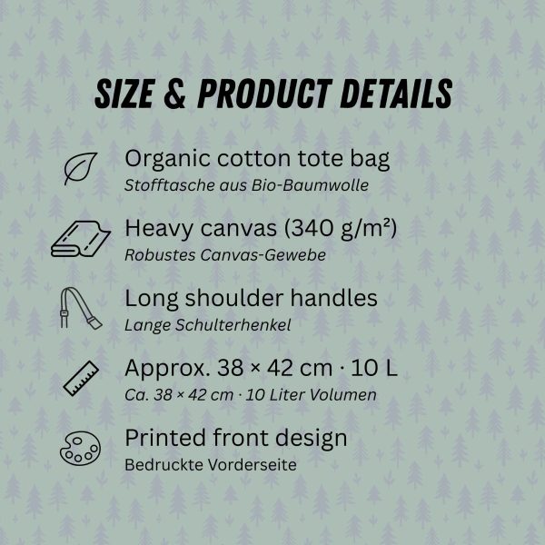 Produktdetails der Schwarzwald Stofftasche aus recycelter Baumwolle