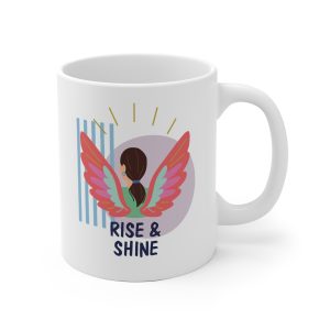 Rise & Shine Statement Tasse mit farbenfrohem grafischem Design