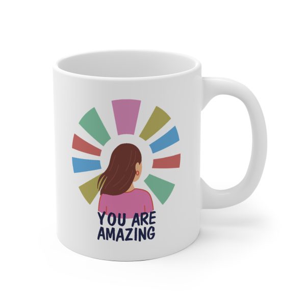 You Are Amazing Statement Tasse mit farbenfrohem grafischem Design