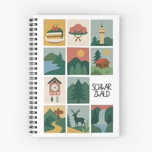 Schwarzwald Notizbuch – Icons Bunt